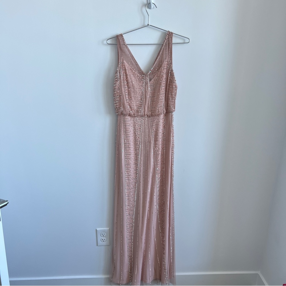 Adrianna Papell Gown, Light Pink, US Size 2 (just dry cleaned)